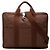Borsa business Hermès Herline Porte Documents in tela marrone