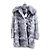 Abrigo de piel gris Miu Miu Multicolor
