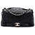 Borsa a tracolla Chanel Large Quilted Iridescent Calfskin Chic Quilt Flap nera Nero