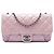 Borsa a tracolla Chanel Medium Quilted Metallic Calfskin Coco Pleats rosa con catena