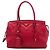 Borsa Tote convertibile con zip Prada Vitello Daino rossa Rosso
