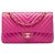 Borsa a tracolla Chanel Medium Classic Chevron in pelle d'agnello Double Flap Rosa