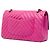 Borsa a tracolla Chanel Medium Classic Chevron in pelle d'agnello Double Flap Rosa - vista 2