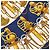 Foulard di seta Hermès Cliquetis Blu 90 - vista 5