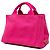 Borsa Tote Satchel Prada Small Canvas Canapa Logo Rosa - vista 2
