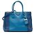 Borsa Prada Large Bicolor Saffiano Lux Galleria Double Zip Blu