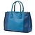 Borsa Prada Large Bicolor Saffiano Lux Galleria Double Zip Blu - vista 2