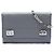 Borsa a tracolla con patta e catena Prada Saffiano Cuir con chiusura twist, Grigio