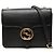 Borsa a tracolla Gucci Small Dollar Calfskin Interlocking G nera Nero