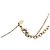 Collana Chanel CC placcata oro con pendente rotondo in resina a righe e strass D'oro - vista 5
