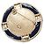 Spilla rotonda Chanel CC placcata oro in resina e perle sintetiche D'oro - vista 2
