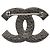 Spilla Chanel CC in smalto e ottone nera Nero - vista 2