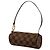 Borsa a mano Louis Vuitton Damier Ebene Papillon Pochette Marrone - vista 2