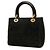 Borsa Lady Dior Medium in camoscio Cannage nera Nero - vista 2
