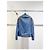 Miu Miu Jeansjacke Blau mit Kristallbesatz Mehrfarben - Ansicht 5