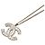 Collana con pendente Chanel CC in ottone e strass dorato D'oro - vista 4