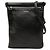 Borsa a tracolla piatta Sid Saint Laurent in pelle d'agnello invecchiata nera Nero