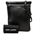 Borsa a tracolla piatta Sid Saint Laurent in pelle d'agnello invecchiata nera Nero - vista 7