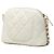 Weiße Chanel Mini CC Quilted Caviar Dome Clutch Umhängetasche mit Kette - Ansicht 2