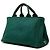 Prada Canvas Canapa Logo Tote Satchel grün - Ansicht 2