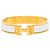 Bracciale Hermès Clic H Narrow in smalto dorato PM D'oro