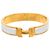 Bracciale Hermès Clic H Narrow in smalto dorato PM D'oro - vista 4