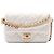 Borsa a tracolla Chanel Mini Quilted Lambskin Pearl My Perfect Single Flap Bianca Bianco