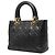 Borsa Lady Dior Medium in pelle d'agnello Cannage nera Nero - vista 2