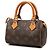 Borsa Louis Vuitton Monogram Nano Speedy Bandouliere Marrone - vista 2