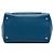 Borsa Shopping Tote Satchel Prada in vitello morbido blu con tasca frontale - vista 3