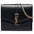 Borsa a tracolla Sulpice Medium in pelle monogramma nera Saint Laurent Nero