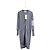 Thom Browne Langer Cardigan 4-Bar Streifen Wolle Grau Mehrfarben