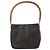 Borsa a tracolla Louis Vuitton Looping MM Monogram Canvas in marrone M51146 Beige