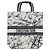 Christian Dior Borsa Shopper in Tela Stampata Fall 2025 Nero Bianco