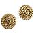 Chanel Vintage CC Orecchino Rotondo Clip-On Metal Piccolo D'oro