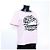 T-shirt Chanel a righe rosa e bianche con logo Nero Bianco - vista 4