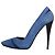 Décolleté con tacco a spillo Alexander McQueen in camoscio blu e pelle EU 39 usate