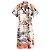 Prada Hemdenkleid mit Mittelmeer-Print Schwarz Weiß Orange Grau