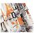 Prada Hemdenkleid mit Mittelmeer-Print Schwarz Weiß Orange Grau - Ansicht 2