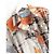 Prada Hemdenkleid mit Mittelmeer-Print Schwarz Weiß Orange Grau - Ansicht 6
