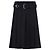 Prada Falda Kilt Plisada Otoño 2024 con Cinturón de Anillo Plateado - Negro