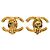 Orecchini a clip testurizzati placcati oro Chanel CC Gold D'oro - vista 2