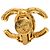 Orecchini a clip testurizzati placcati oro Chanel CC Gold D'oro - vista 3