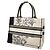 Borsa Book Tote Dior Medium in tela bianca con ricami floreali Bianco - vista 2