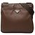 Borsa a tracolla Prada Vitello City con chiusura a zip marrone