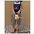 Regata Chanel em jersey elástico de algodão navy Multicor - vista 5