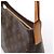 Borsa a tracolla Louis Vuitton Looping MM Monogram Canvas in marrone M51146 Beige - vista 4