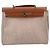 Hermès Hermes Vintage Herbag PM 2 in 1 Satchel in tela beige e nera - vista 3