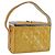 CHANEL Matelasse Vanity Box Patent leather Yellow Silver CC