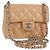 CHANEL Mini Matelasse 17 Chain Shoulder Bag Caviar Skin Beige CC
